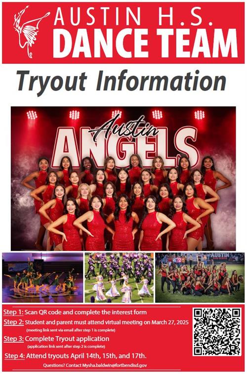 Tryout Information: Step 1 Scan the QR code and complete the interest form